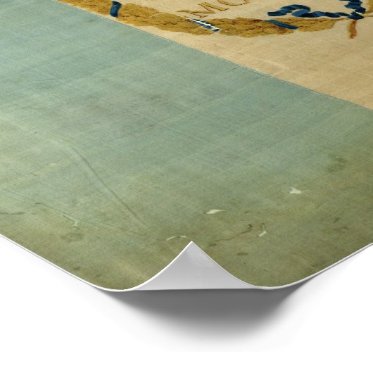 「生きる自由か死ぬ」というモットーのトリコロール ポスター (角)