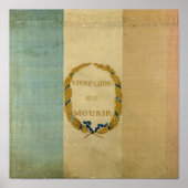 「生きる自由か死ぬ」というモットーのトリコロール ポスター (正面)