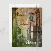 生きる言葉、アンティークは建物 ポストカード (正面/裏面)