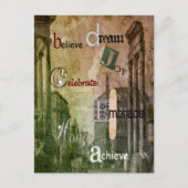 生きる言葉、アンティークは建物 ポストカード (正面)