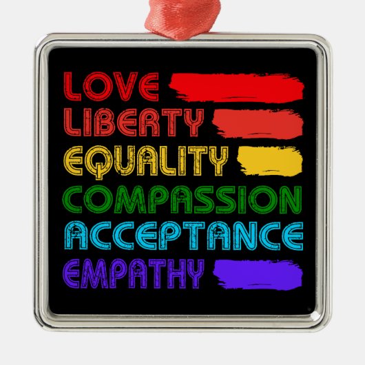 生きる言葉 メタルオーナメント (正面)