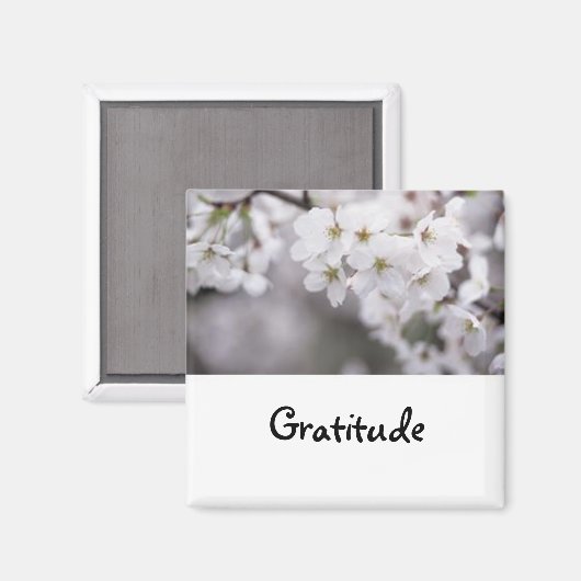 生きる言葉：感謝 – 磁石 (正面/裏面)