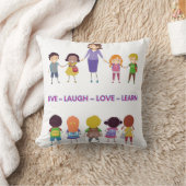 生きる～を笑う～を愛する～学学校先生 クッション (ブランケット)