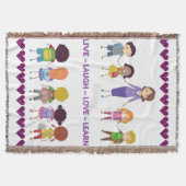 生きる~を笑う~を愛する~学学校先生 スローブランケット (正面)