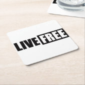 生きる スクエアペーパーコースター (アングル)