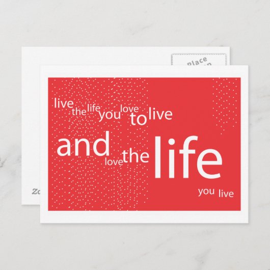 生きる ポストカード (正面/裏面)