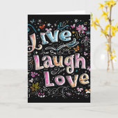 生きる、愛し、笑う カード (黄色い花)