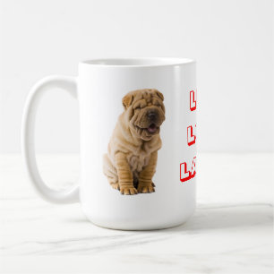 生きる、愛する、笑う、鋭いペイ·ピイ·ドッグ·コーヒー·マグ コーヒーマグカップ