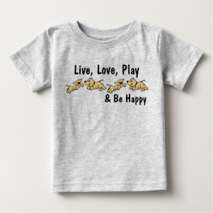 生きる、愛す遊る、幸せになるW/Dogs Toddler T ベビーTシャツ