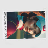 生きる，愛，ゴ遊ルフ – ゴルフタオル (横)