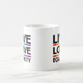 生きる 愛 平等 コーヒーマグカップ (中央)