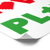 生きる、愛、遊カラフルプリント ポスター (角)