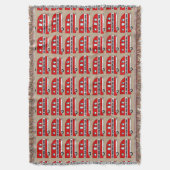 「生きる、笑う、愛し、キャンプ」 スローブランケット (正面縦)