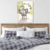 生きる 笑う 愛する フォト ファミリー ネーム キャンバスプリント (インサイチュ (寝室))