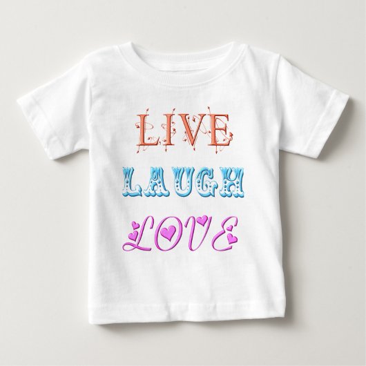 生きる、笑う、愛する ベビーTシャツ (正面)