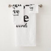 生きる,笑う,愛 – 3つの美しい言葉 バスタオルセット (インサイチュ)