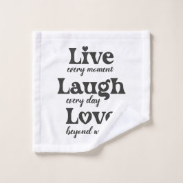 生きる,笑う,愛 – 3つの美しい言葉 バスタオルセット