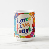 「生きる、笑う、無条件の愛」 コーヒーマグカップ (中央)