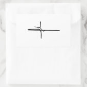 生きる 長方形シール (バッグ)