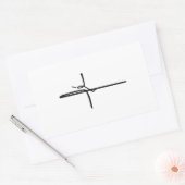 生きる 長方形シール (封筒)