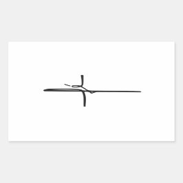 生きる 長方形シール