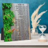 生きろテカンセのプラーク フォトプラーク (側面)