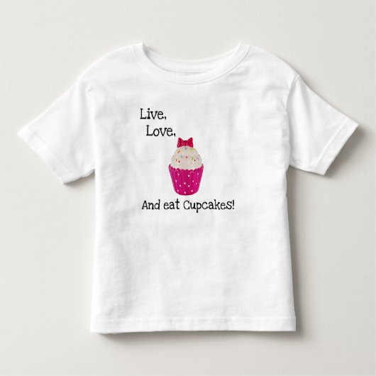 生きろ愛せ食べんだ！ トドラーTシャツ (正面)