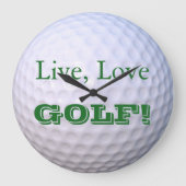 生きろ愛ゴルフ！ | Golfball ラージ壁時計 (正面)
