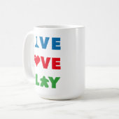 生きろ愛遊カラフル声 コーヒーマグカップ (正面左)