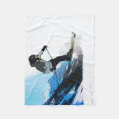 生きろ! – ダウンヒルスキーヤーフリースブランケット フリースブランケット (正面)