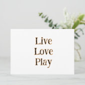 生きろ 愛して 遊べ 黒 オレンジ スポーツ プレーヤー 現代調 招待状 (スタンド正面)