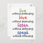 生きろ、愛聞話ろ ポストカード (正面/裏面)