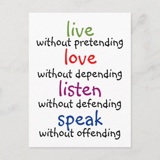 生きろ、愛聞話ろ ポストカード (正面)