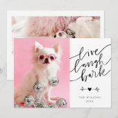 生きろ 笑え 吠えろ ｜ ペットのクリスマス 2 フォト シーズンカード (正面/裏面)