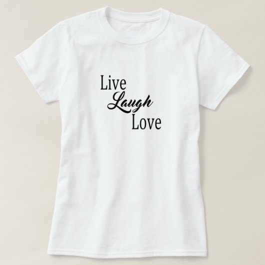 生きろ 笑え 愛せ Tシャツ (デザイン正面)