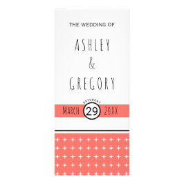 生きモダンサンゴタイポグラフィ結婚式 ラックカード