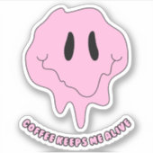 生き保てコーヒー シール (正面)