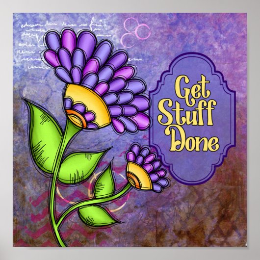 生き前向き考えのポスター ポスター (正面)