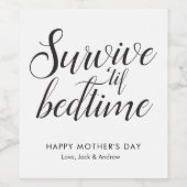 生き延びお母さんおもしろいまで ワインラベル (シングルラベル)