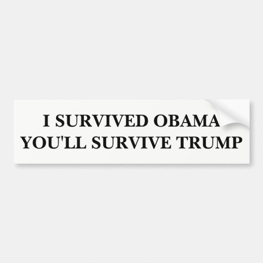 生き延びます バンパーステッカー (正面)