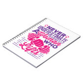 生き延びる女性を決して過小評価しない ノートブック (左側)