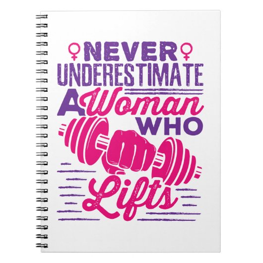 生き延びる女性を決して過小評価しない ノートブック (正面)