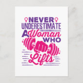 生き延びる女性を決して過小評価しない ポストカード (正面)