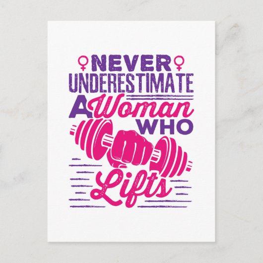 生き延びる女性を決して過小評価しない ポストカード (正面)