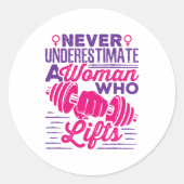 生き延びる女性を決して過小評価しない ラウンドシール (正面)