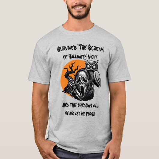 生き延びハロウィーンの夜の叫び Tシャツ (正面)