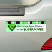 生き延びライム病スーパーパワーバンパーステッカー バンパーステッカー (車上)