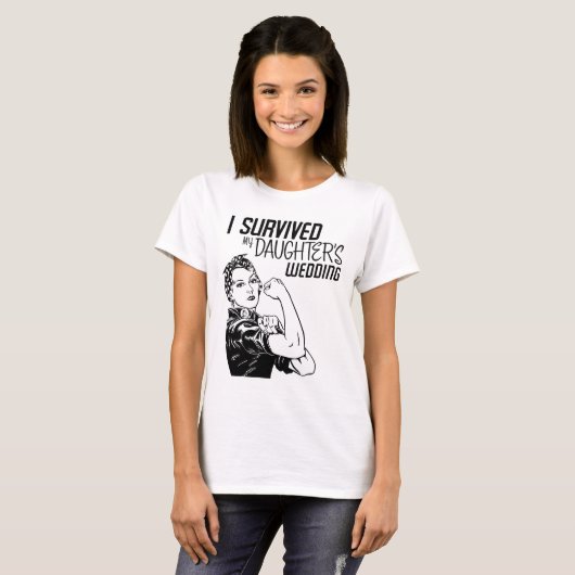 生き延び娘の結婚嫁おもしろい婦 Tシャツ (正面フル)