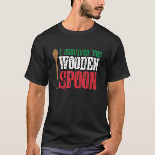 生き延び木のスプーンイタリアンフラッグおもしろいパパA Tシャツ