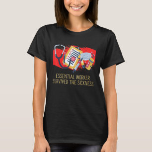 生き延び病フロンタおもしろいーラインW Tシャツ
